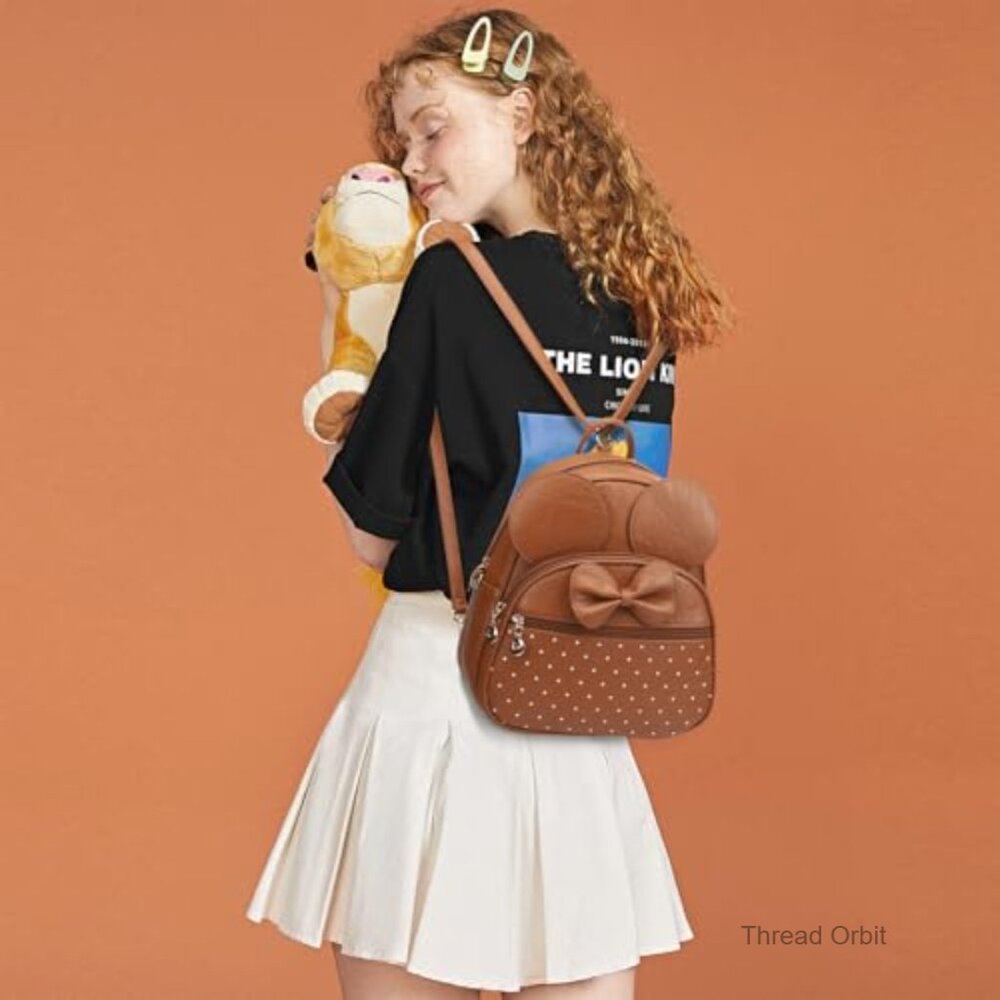Mini Backpack with Bow Detail, Adjustable Straps,… - image 2